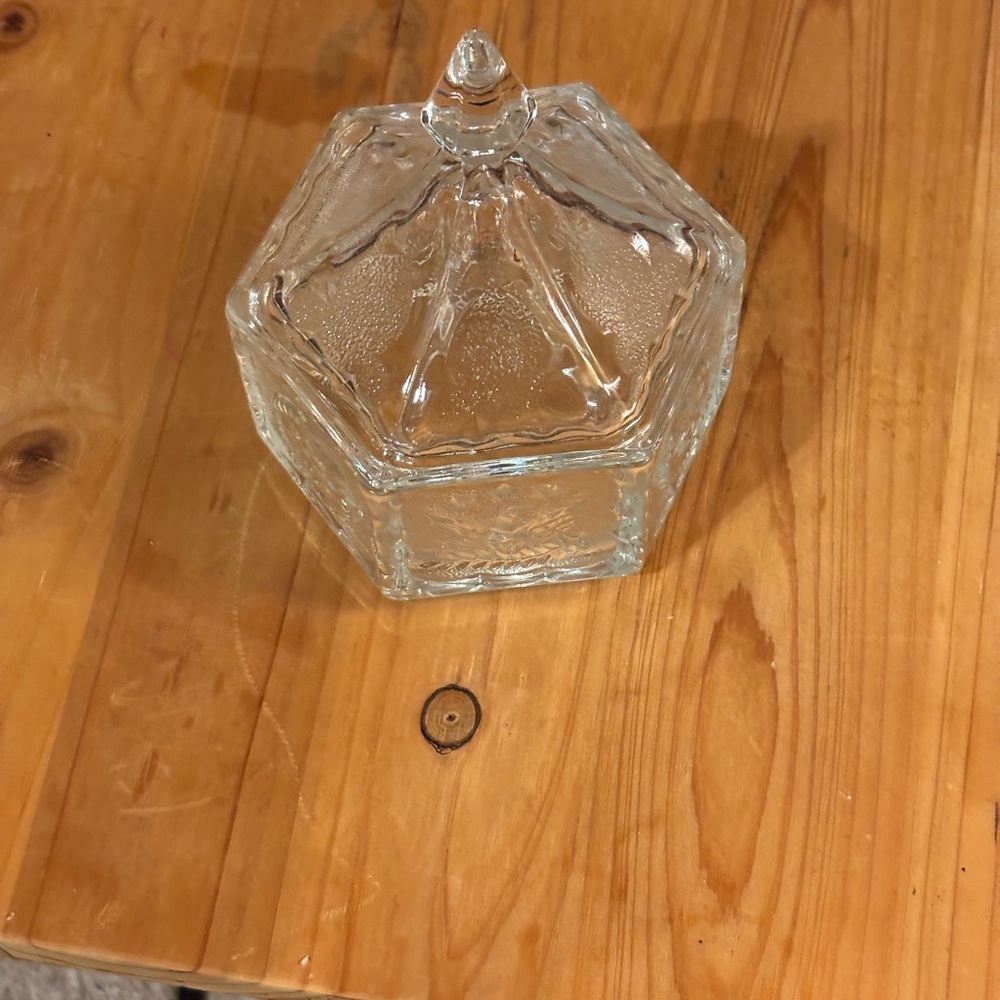 Indiana Glass Clear Hexagonal Jar